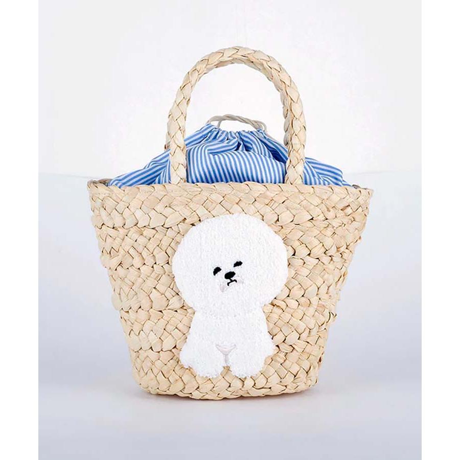 Bleu Bleuet セール かごバッグ 手提げ ハンドバッグ 巾着付き