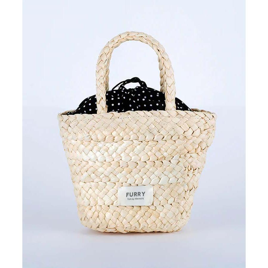 Bleu Bleuet セール かごバッグ 手提げ ハンドバッグ 巾着付き