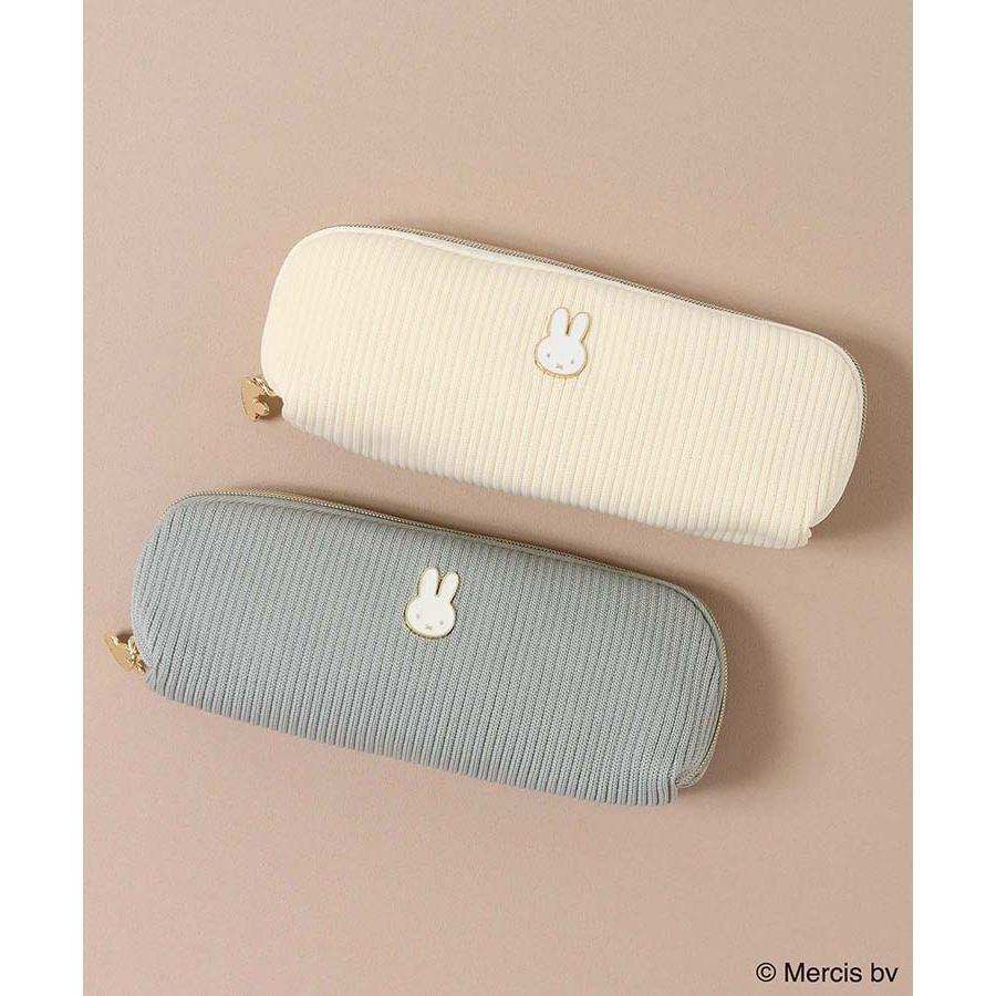 Miffy ミッフィー グッズ ポーチ ペンケース 筆箱 小物入れ レディース おしゃれ スリム コンパクト シンプル プレゼント ミッフィーフェイスニットペンケース