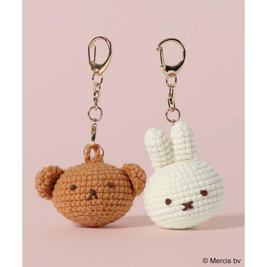 Miffy ミッフィー ボリス グッズ ぬいぐるみ 編みぐるみ キーホルダー おしゃれ かわいい マスコット うさぎ くま プレゼント BRUNA KNITフェイスチャーム