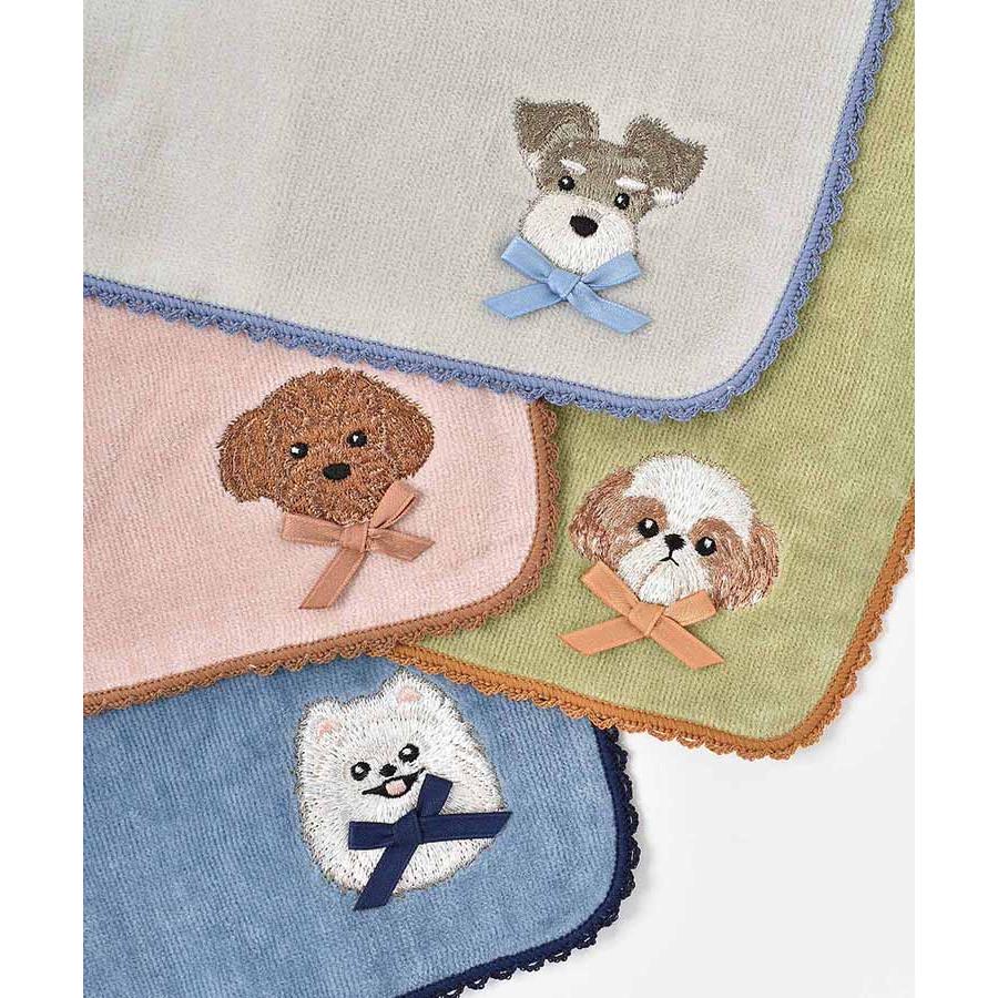 Yourelia様】ハンドメイドオーダー★犬と女の子★ハンカチ&ポーチ　7点 Bleu Bleuet（ブルーブルーエ） ハンカチ レディース おしゃれ ハンド