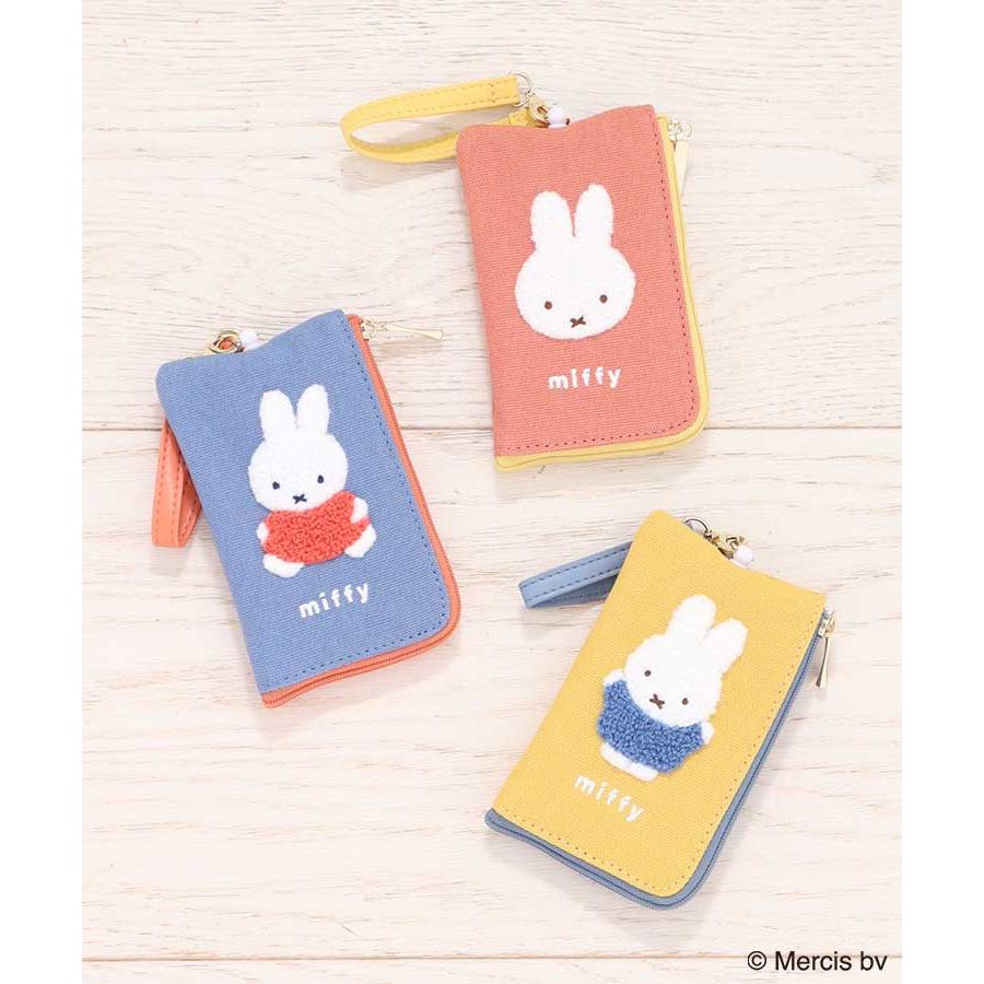 Miffy ミッフィー グッズ パスケース 定期入れ リール 小物入れ レディース おしゃれ かわいい 刺繍 大人 プレゼント ミッフィーカラフルサガラキーパスポーチ