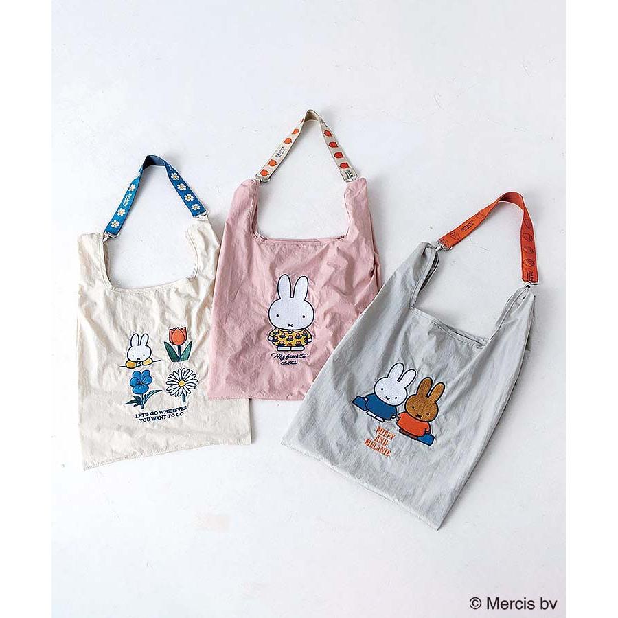 Miffy ミッフィー グッズ エコバッグ レディース おしゃれ コンパクト 折り畳み トート ショルダー プレゼント DickBrunaストラップ付きショッパーバッグ