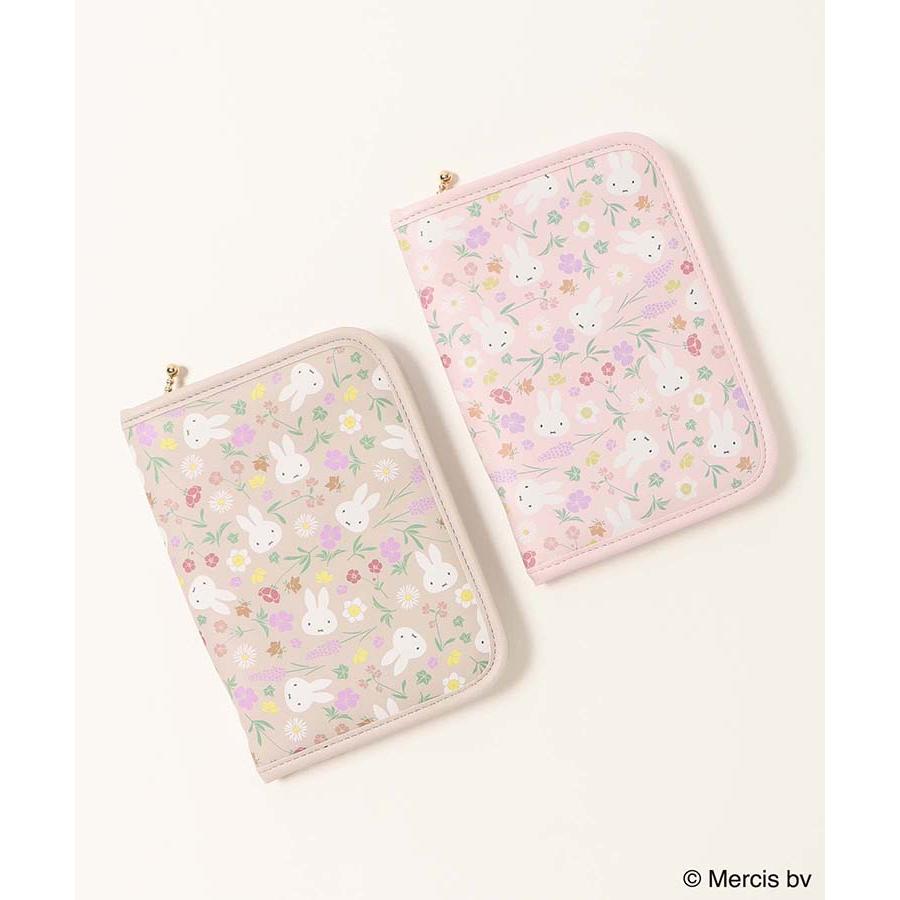 Miffy ミッフィー グッズ キャラクター 母子手帳ケース フリーケース 小物入れ カード入れ パスポート おしゃれ 大人 MIFFY Floral pattern マルチケース（Yahoo!・ブルーブルーエYahoo!店）