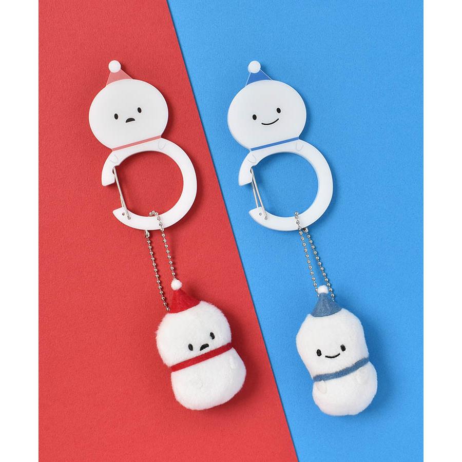スノーマン雪だるまキーホルダー付きケース入り8体　色の組み合わせで2個以上から… スノーマン雪だるまキーホルダー付きケース入り8体 色の組み合わせで2