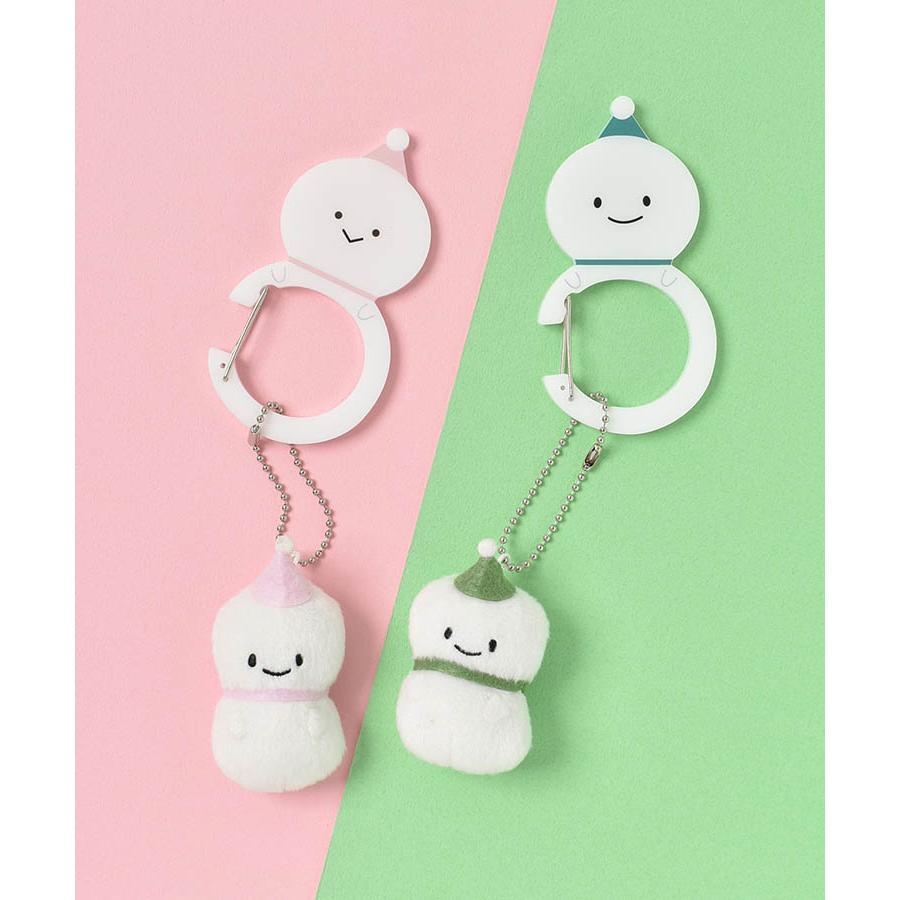 セール カラビナ レディース おしゃれ かわいい 雪だるま スノーマン グッズ チャーム 推し活 カラー ギフト プレゼント なかよしころりんゆきだるまカラビナ | Bleu Bleuet | 07