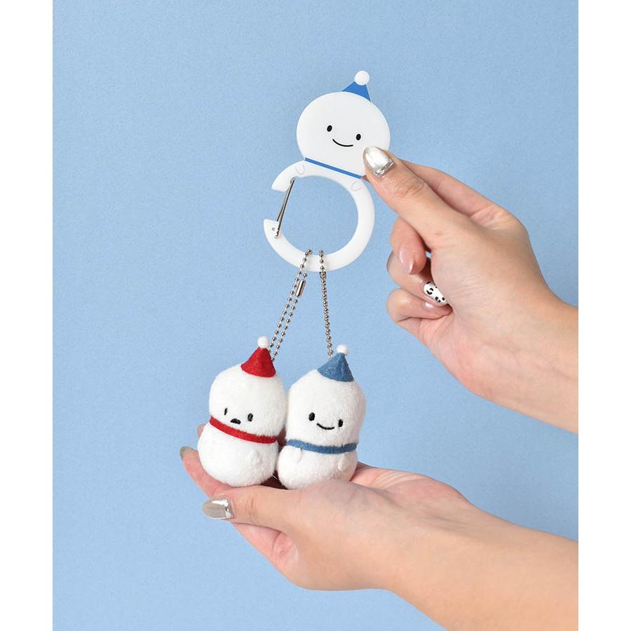 セール カラビナ レディース おしゃれ かわいい 雪だるま スノーマン グッズ チャーム 推し活 カラー ギフト プレゼント なかよしころりんゆきだるまカラビナ | Bleu Bleuet | 09