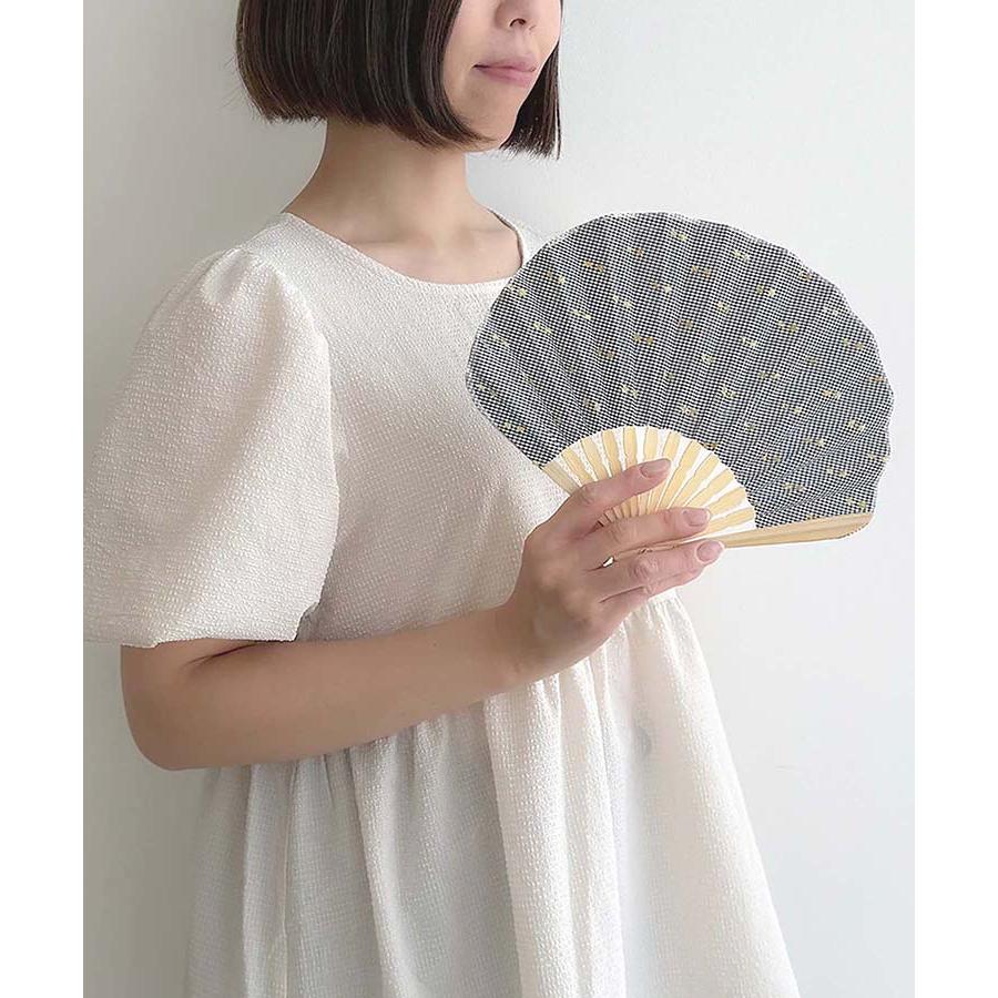 Bleu Bleuet（ブルーブルーエ） 扇子 せんす レディース 竹製 収納袋