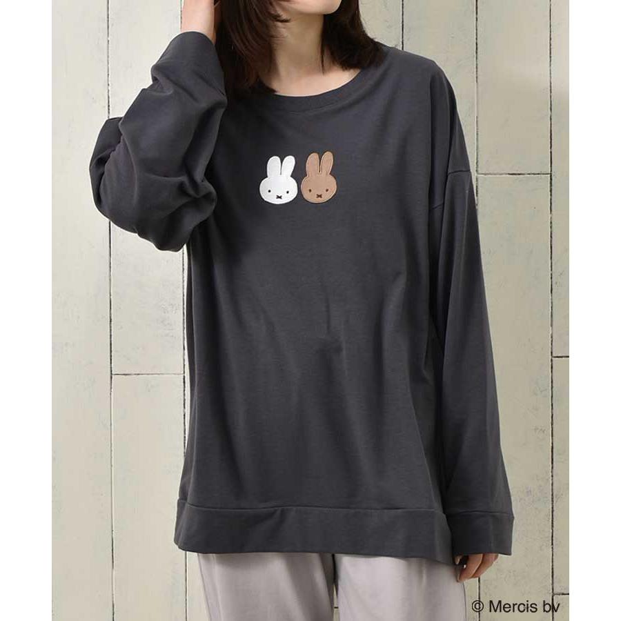 Miffy ミッフィー メラニー グッズ パジャマ ルームウェア セットアップ 長袖 スウェット おしゃれ プレゼント ミッフィーミニ裏毛ルームウェア上下セット