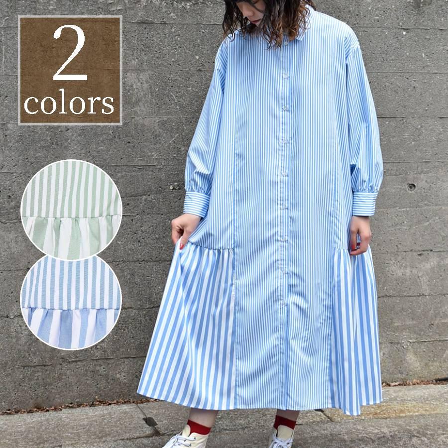 Bleu Bleuet（ブルーブルーエ） ワンピース シャツワンピ レディース