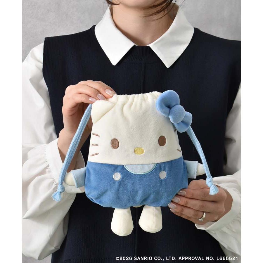 マロンクリーム　サンリオ　巾着ポーチ　マルチケース　あひるのペックル sanrio（サンリオ） グッズ キティ ペックル マロンクリーム 巾着袋