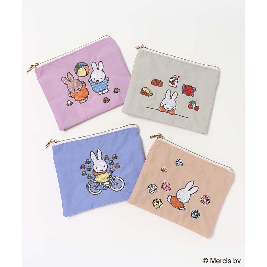Miffy（ミッフィー） グッズ ポーチ 小物入れ レディース 刺繍