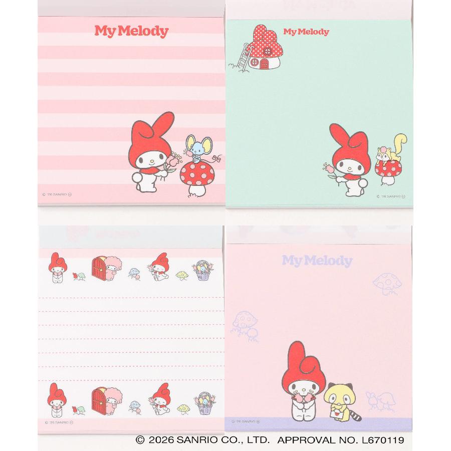 sanrio（サンリオ） レトロ スクエアメモ メモ帳 メモパッド ブロック