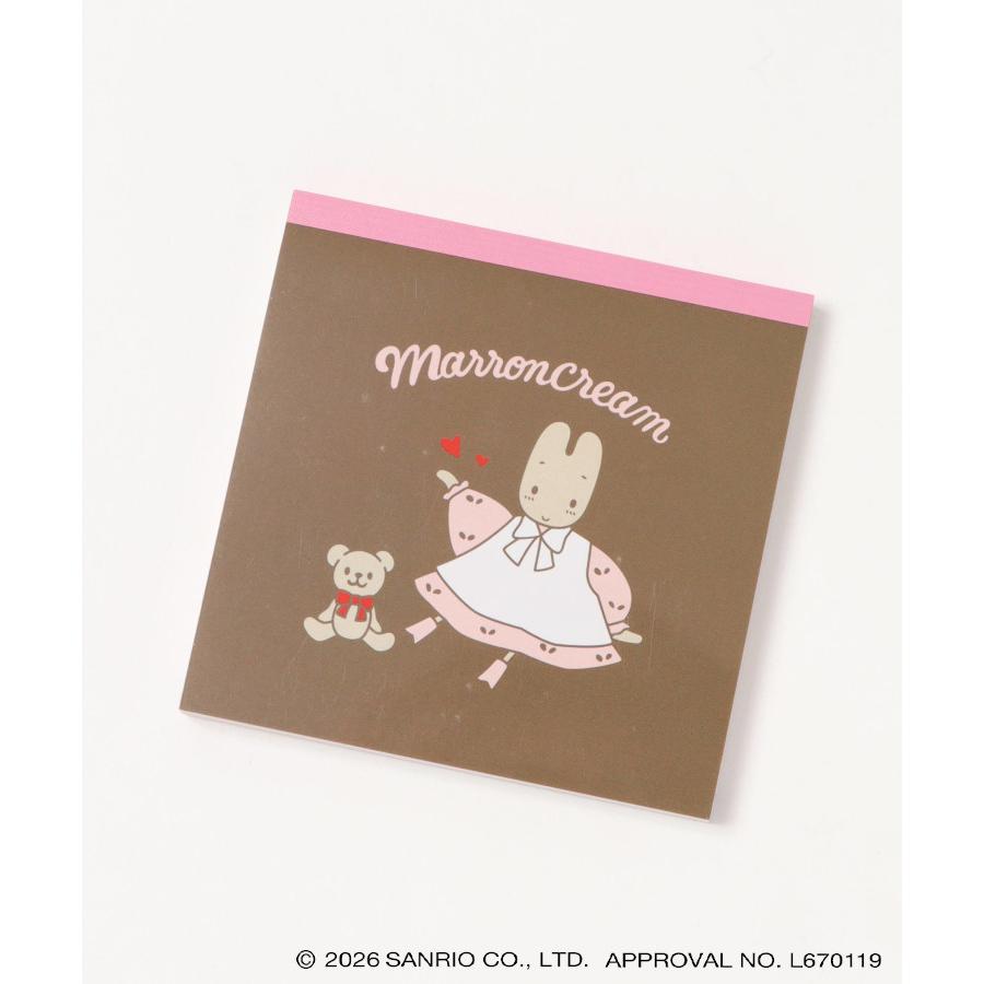 レア*マロンクリーム　メモ帳 sanrio（サンリオ） レトロ スクエアメモ メモ帳 メモパッド ブロック