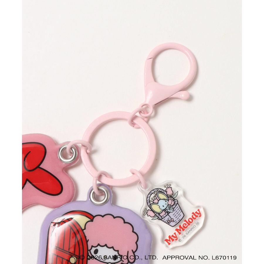 sanrio（サンリオ） レトロ 3連キーホルダー アクリルチャーム PVC