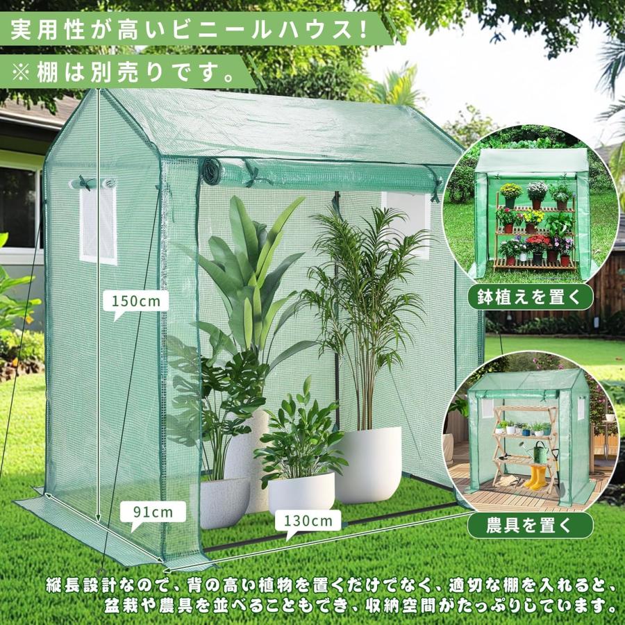 ビニールハウス 家庭用 2個セット ビニール温室 小型 家庭菜園 寒さ/霜