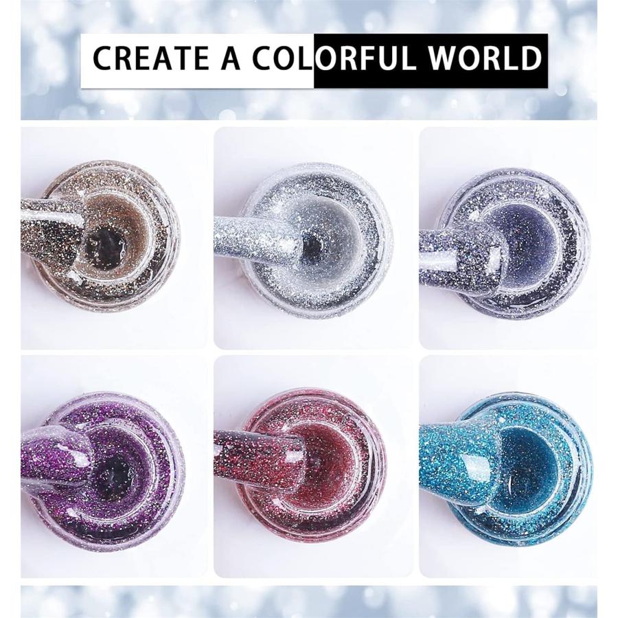 ジェルネイル カラージェル フラッシュネイルジェルセット 6色