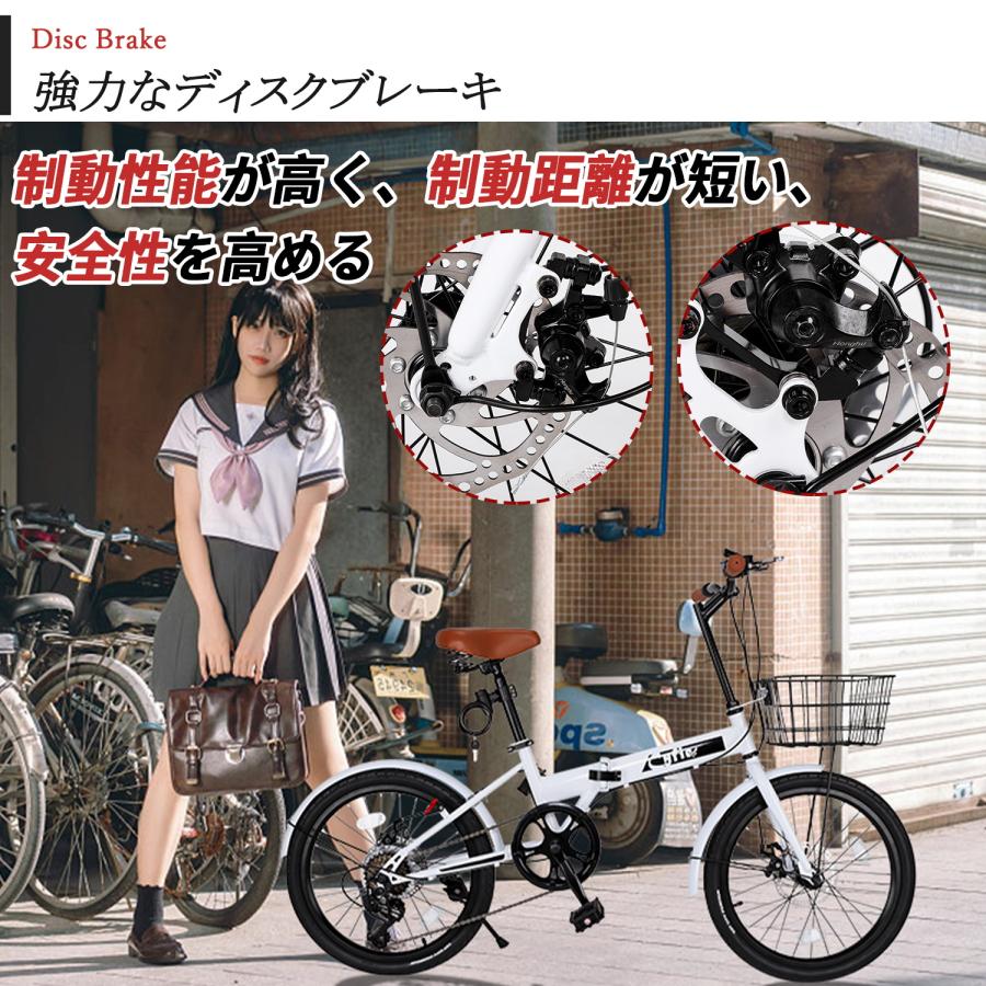 折りたたみ自転車 20インチ 自転車 7段変速 スタンド型 ワイヤー 折りたたみ自転車 20インチ 自転車 7段変速 スタンド型 ワイヤー