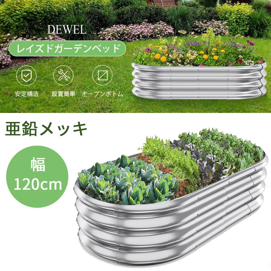レイズドベッド スチールプランター 2個セット レイズドベッド プランター 120x60x28cm 2個セット 屋外 DIY