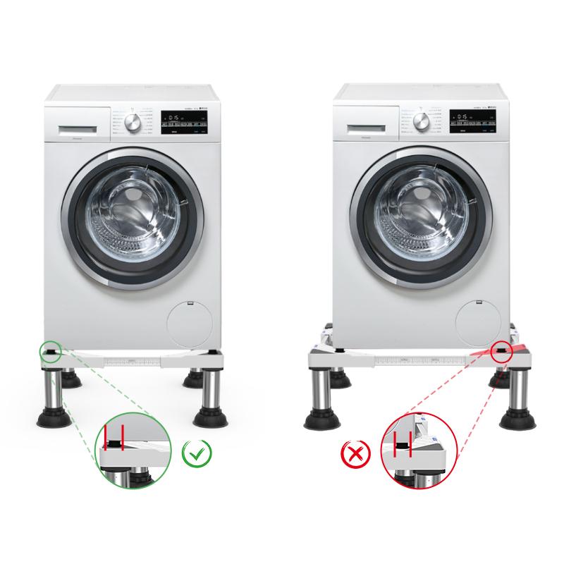 洗濯機 置き台 かさ上げ台 ステインレス製 防振パッド付き 耐荷重約500kg 伸縮式 増大増高 幅奥行44.5〜70cm 17〜22CM高度調節 昇降可能置き台 |  | 18