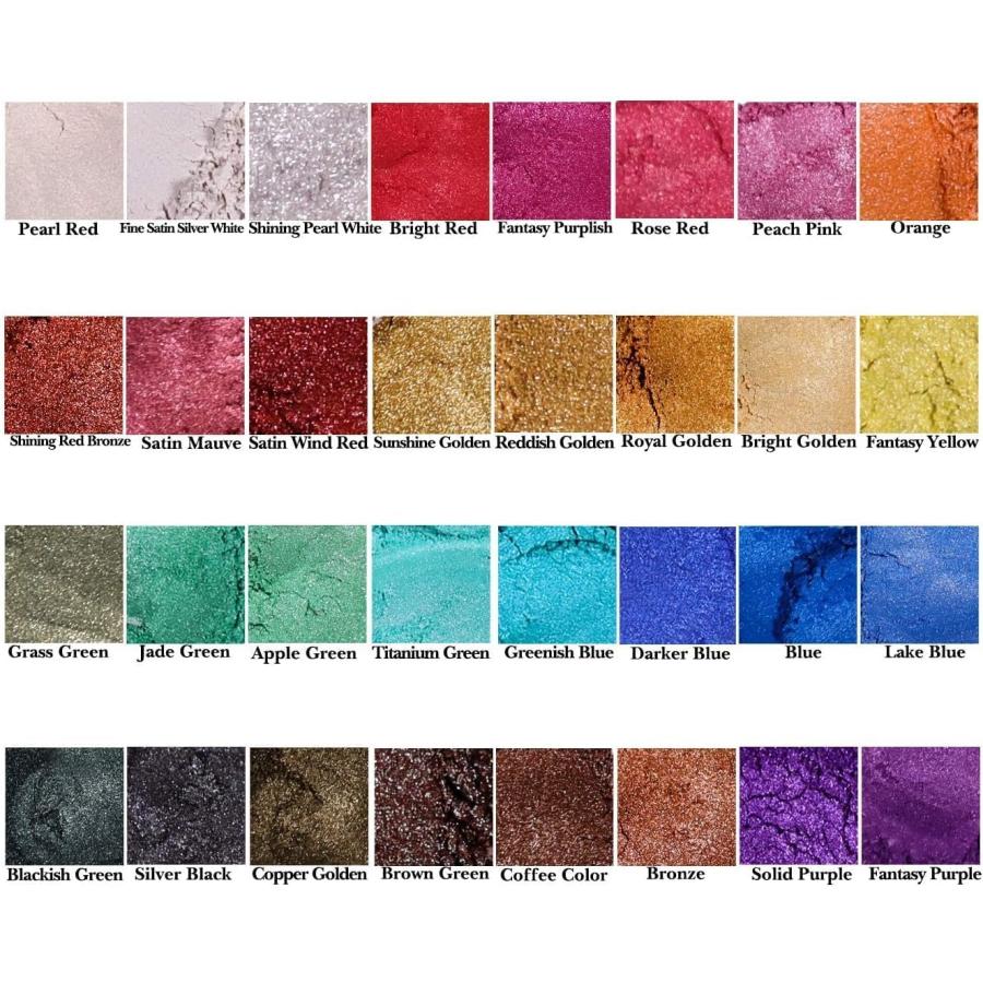 Biutee ネイルパウダー ネイル＆レジン用 32色セット マルチカラー