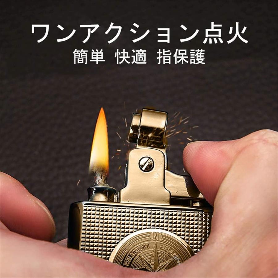 オイルライター レトロ クラシック設計 復古 小型 灯油ライター 金属性