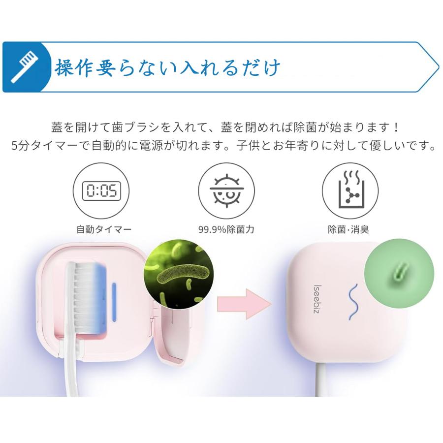 21-22日限定10倍P付] 歯ブラシ除菌ケース 歯ブラシ除菌キャップ 除菌機
