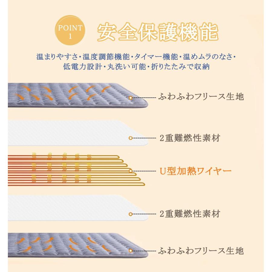 ホットマット 一人用 ミニ 洗える 電気マット 足元 椅子 ホット