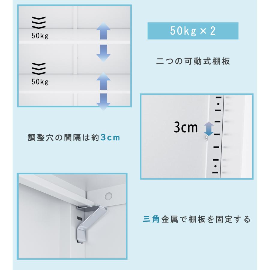 引戸書庫 スチール書庫 システム収納庫 3段 引違い 引き戸 A4