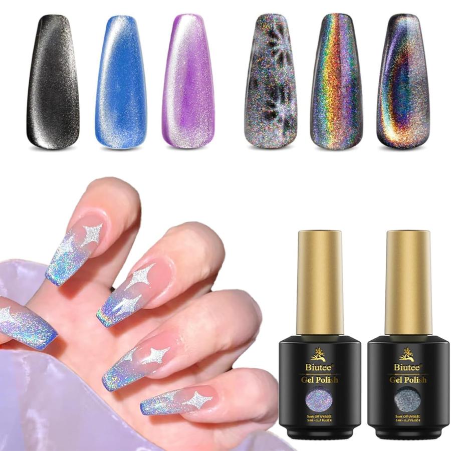 Biutee マグネットジェル キャッツアイジェル 2色 8ml 磁石付き 微粒子