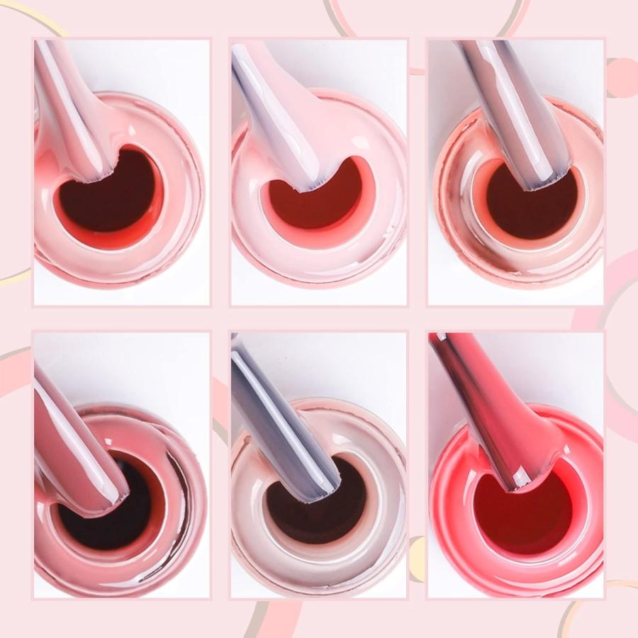 さくらページ freaksカラージェル６セット カラーネイルジェル ピンクジェル 6色 8ml 透け感あり クリアピンク系