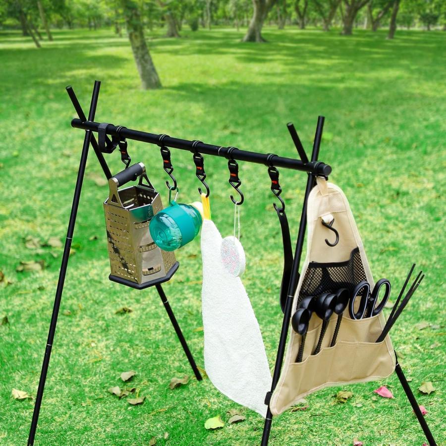 Cyfie ハンギングラック ランタンスタンド 5つラック 折りたたみ式