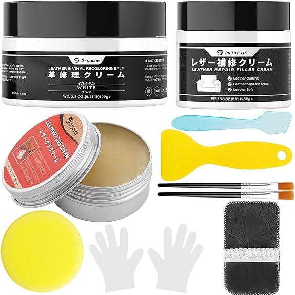 皮革用 補修 皮革用補修剤 レザー補修クリーム 6色 革キズ補修