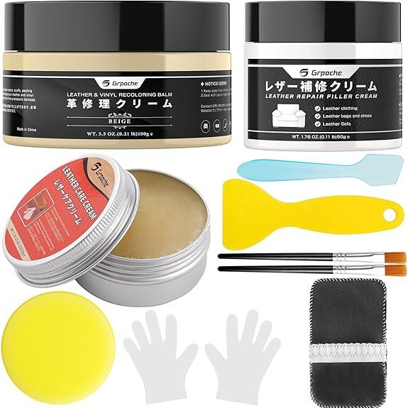 皮革用 補修 皮革用補修剤 レザー補修クリーム 6色 革キズ補修
