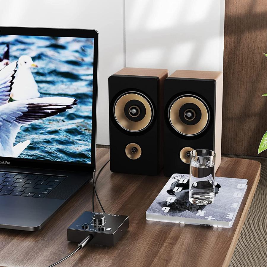 ES-Tune ステレオオーディオスイッチ双方向切替器 2入力1出力/1入力2