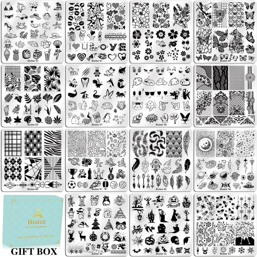 メタルプレート　ネイルアート　ネイルスタンプ ネイルスタンププレート15セット ネイルプリント鉄板 15枚セットネイル