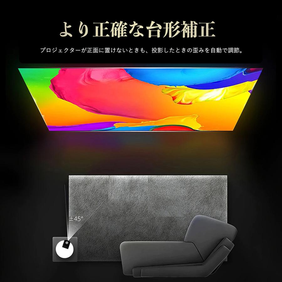 プロジェクター 4K対応 220ANSIルーメン 5000ルーメン 家庭用 WiFi