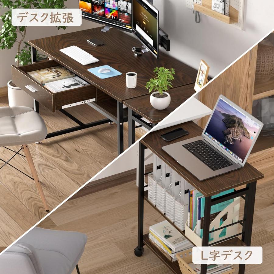 ☆ 馴染むデザイン PCラックプリンター台 キャスター 引き出し付き