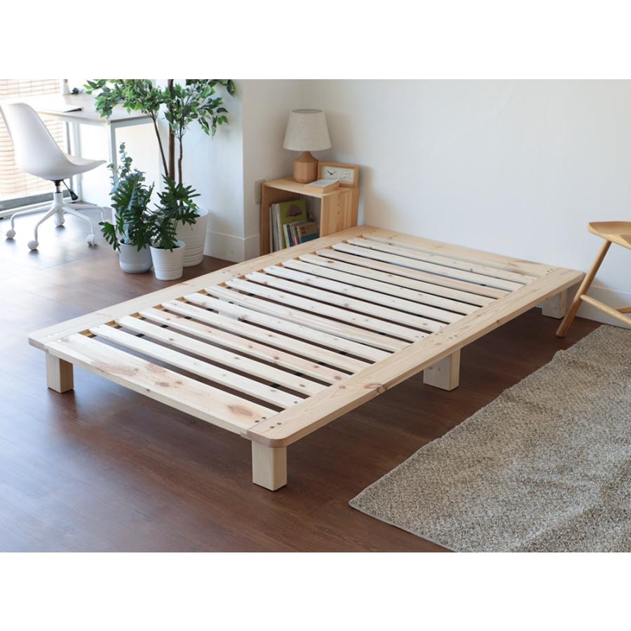 すのこベッド マットレス付き 腰痛 セミダブル ベッドフレーム