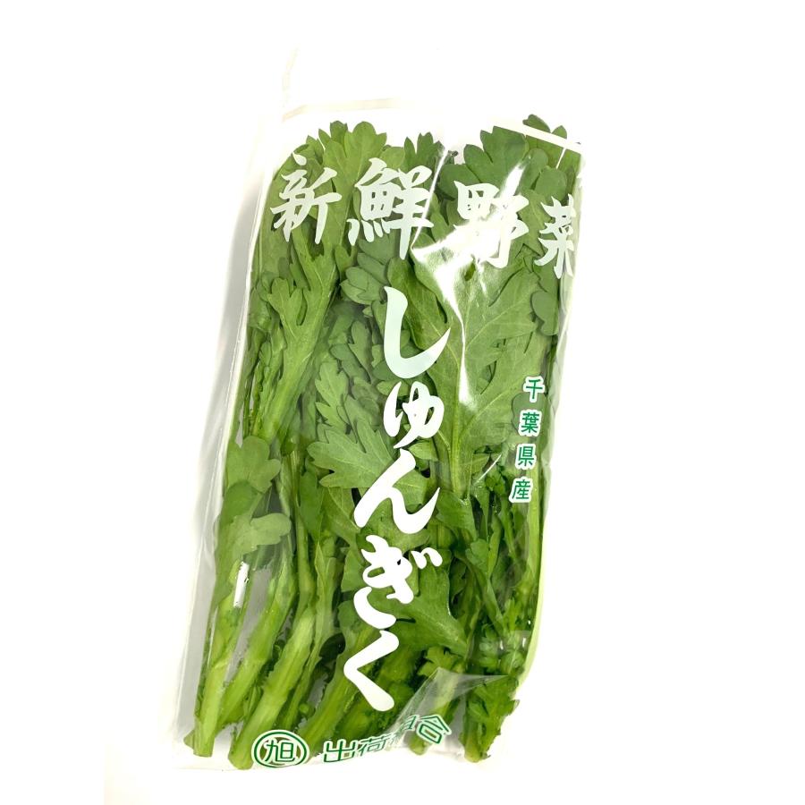 朝市場直行】千葉県ほか 春菊（袋) 約100g〜150g【冷蔵】 : ビーライフ