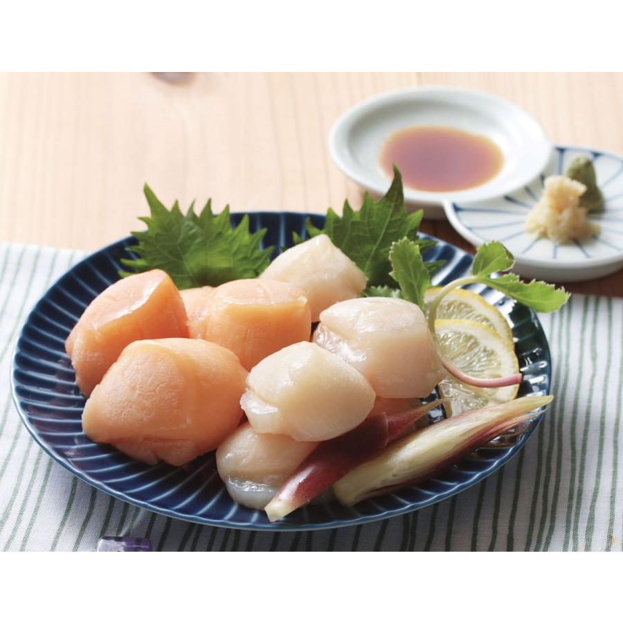 お歳暮　2024冬ギフト　知床ジャニー　帆立貝柱 紅白セット　600g