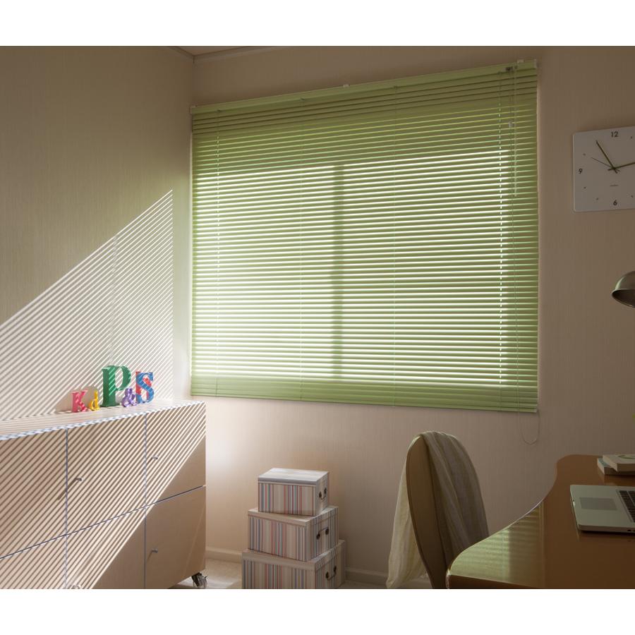 ブラインド 規格品 立川機工 ティオリオ アルミ スラット25mm 製品幅88cm×製品高183cm ポール式 羽幅25mm 採光 北欧 賃貸 間仕切り 既製品_1