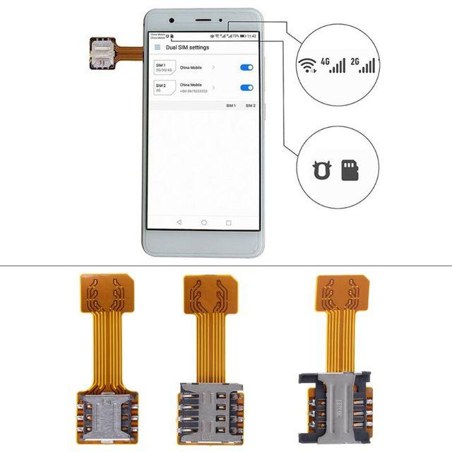 ハイブリッドダブルデュアルsimカードマイクロsd androidのタブレット用電話エクステンダーナノマイク｜bling｜07