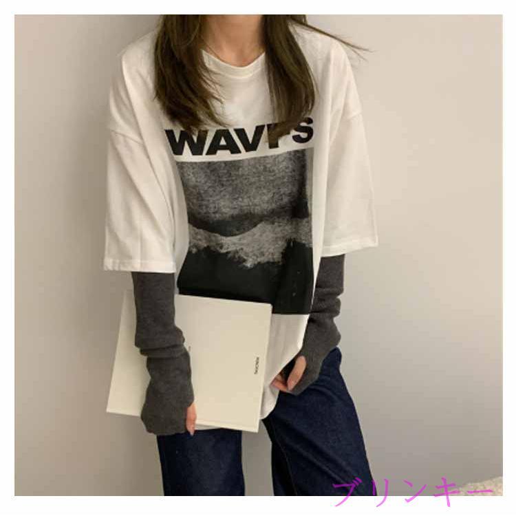 ビッグシルエットTシャツ ビッグtシャツ レディース ロングtシャツ