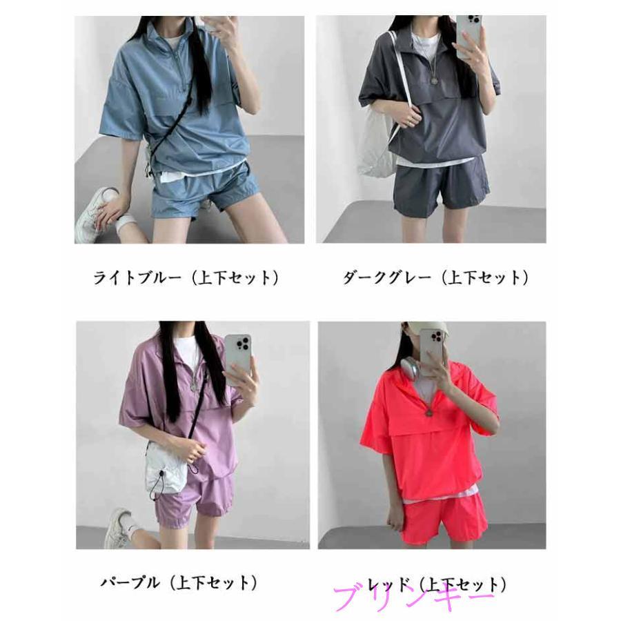 21SS ドット柄（総柄）アノラックパーカー / ハーフパンツセット アノラックパーカー ショートパンツ セットアップ 半袖パーカー ハーフ