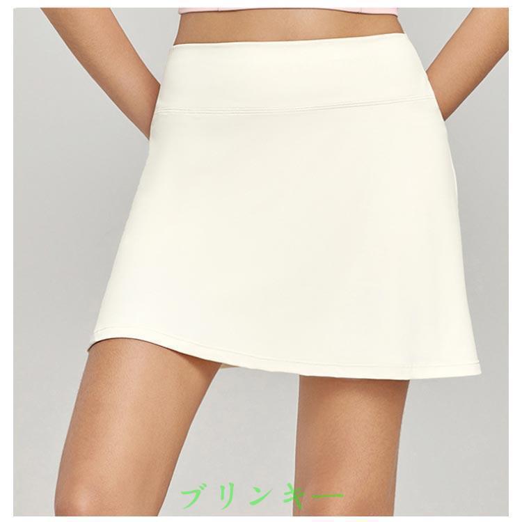 春 ゴルフミニスカート インナーパンツ付き 夏 無地 スカート ゴルフ