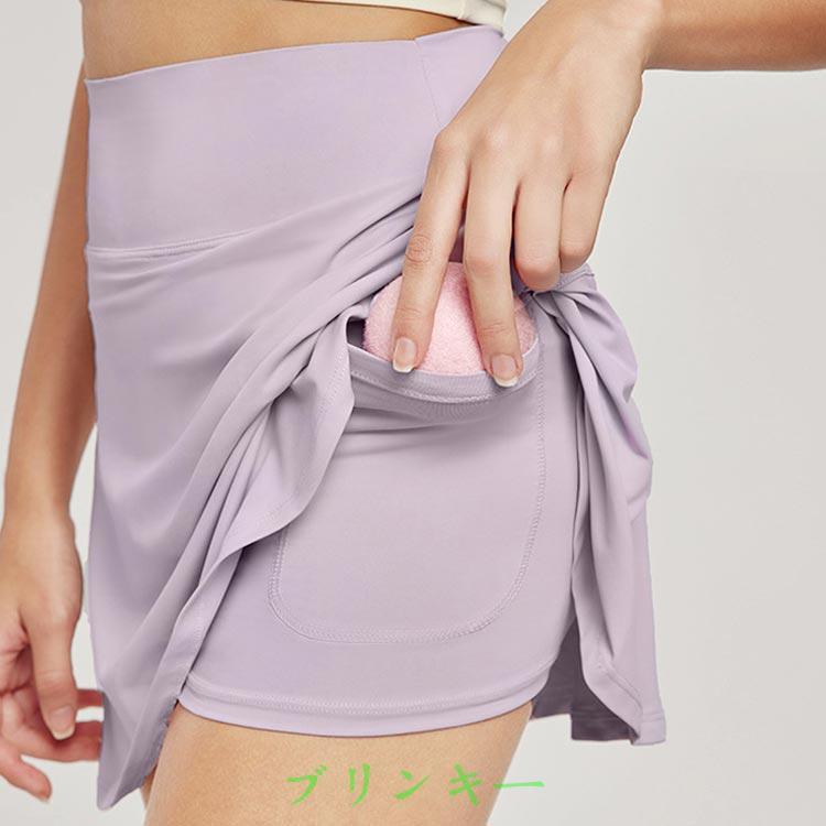 春 ゴルフミニスカート インナーパンツ付き 夏 無地 スカート ゴルフ