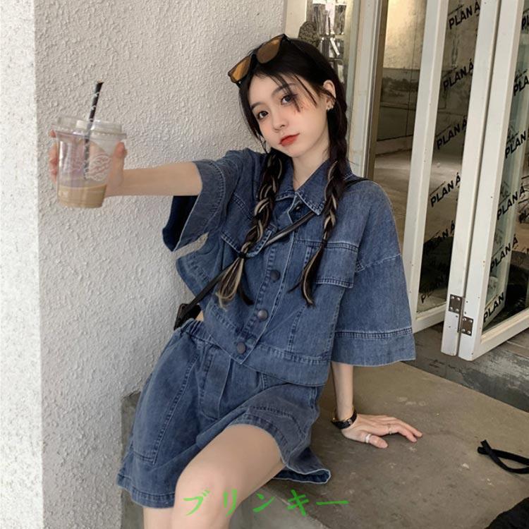 ショートパンツ セットアップ デニム デニムパンツ レディース きれい