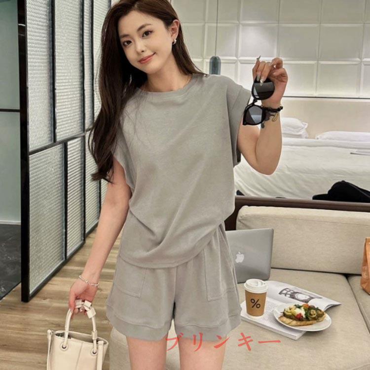 夏 セットアップ レディース フレンチスリーブ Tシャツ ショートパンツ