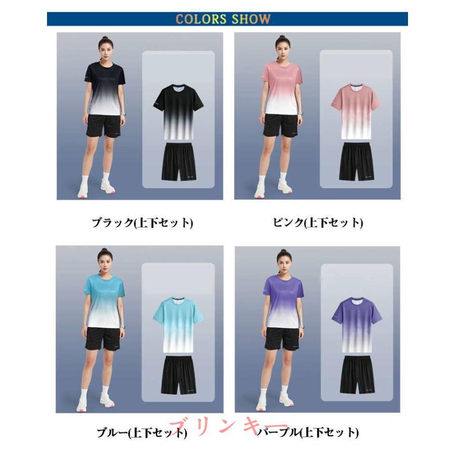 接触冷感 ジャージ 上下セット レディース 半袖Tシャツ ショートパンツ